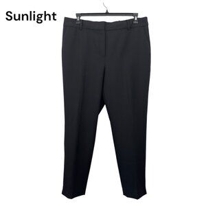 Talbots Womens Hampshire Curvy Ankle Dress Pant Size 16 Black Polyester Blend